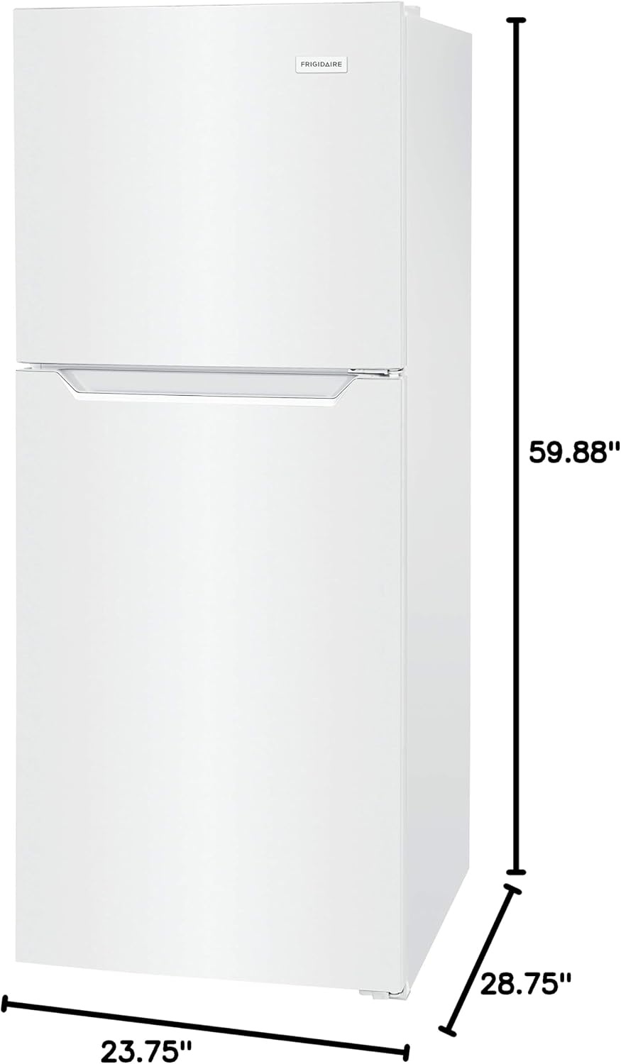 image:imageFrigidaire 116 Cu Ft Compact ADA Top Freezer Refrigerator in Brushed Steel with Electronic Control Panel Reversible Door Swing ENERGY STARWhite