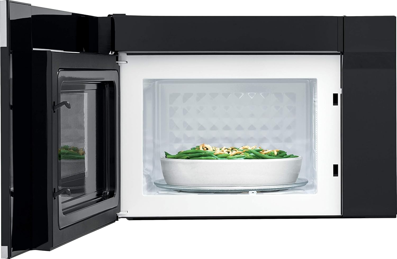 image:imageFrigidaire 14 Cu Ft Compact OvertheRange Microwave in White with Automatic Sensor CookingStainless Steel