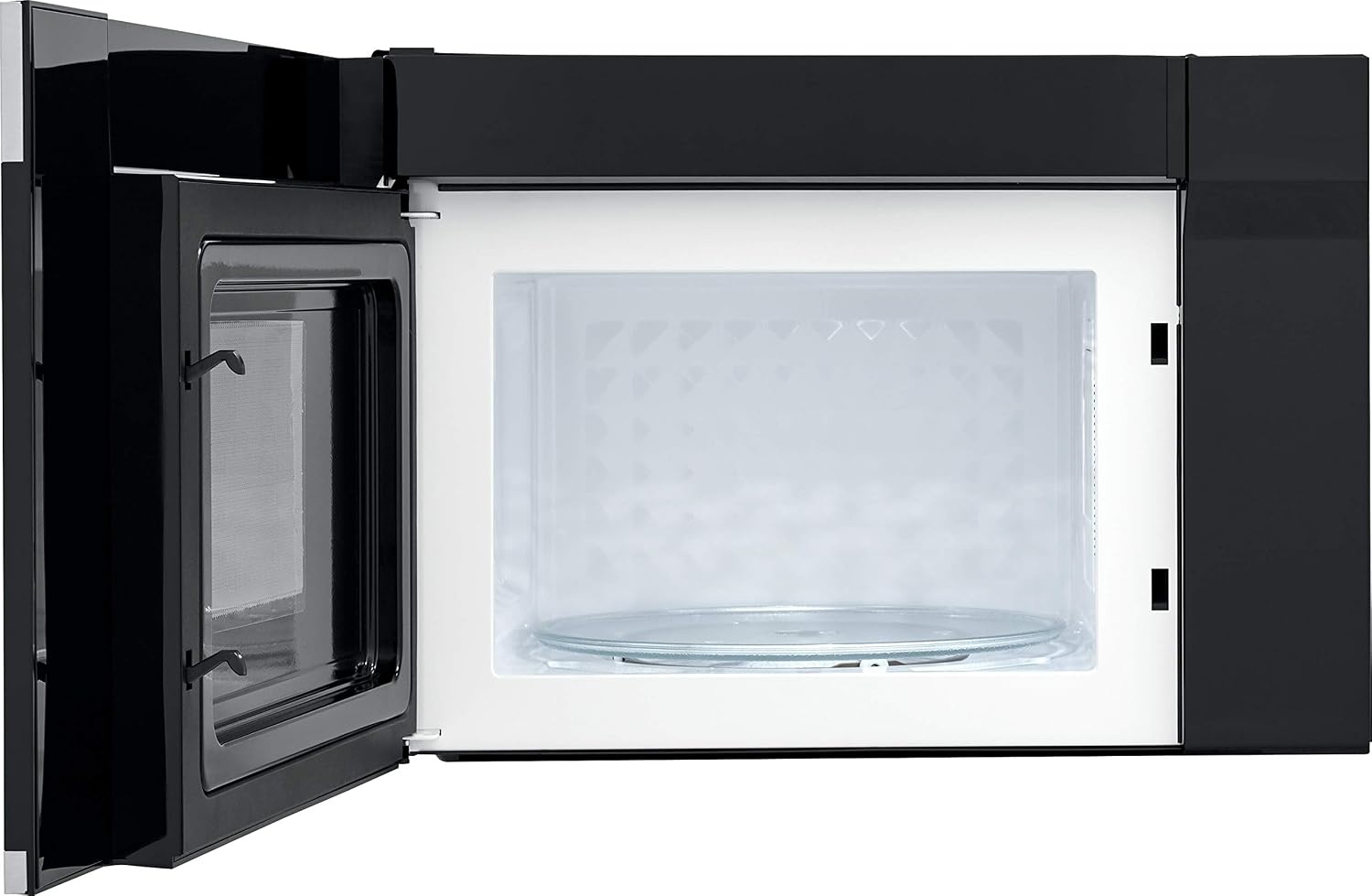 image:imageFrigidaire 14 Cu Ft Compact OvertheRange Microwave in White with Automatic Sensor CookingStainless Steel