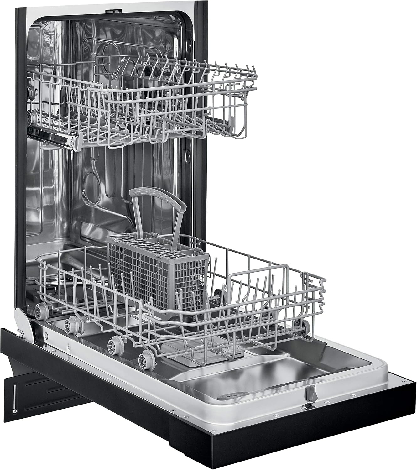 image:imageFrigidaire 18 in ADA Compact Front Control Dishwasher in Black with Dual Spray Arms 52 dBA includes roomofchoice deliveryBlack