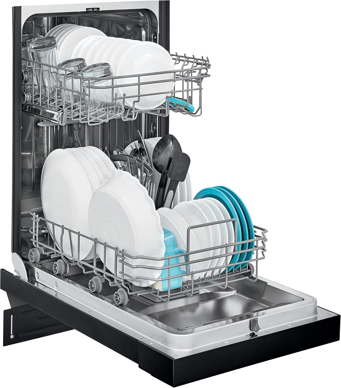 image:imageFrigidaire 18 in ADA Compact Front Control Dishwasher in Black with Dual Spray Arms 52 dBA includes roomofchoice deliveryBlack