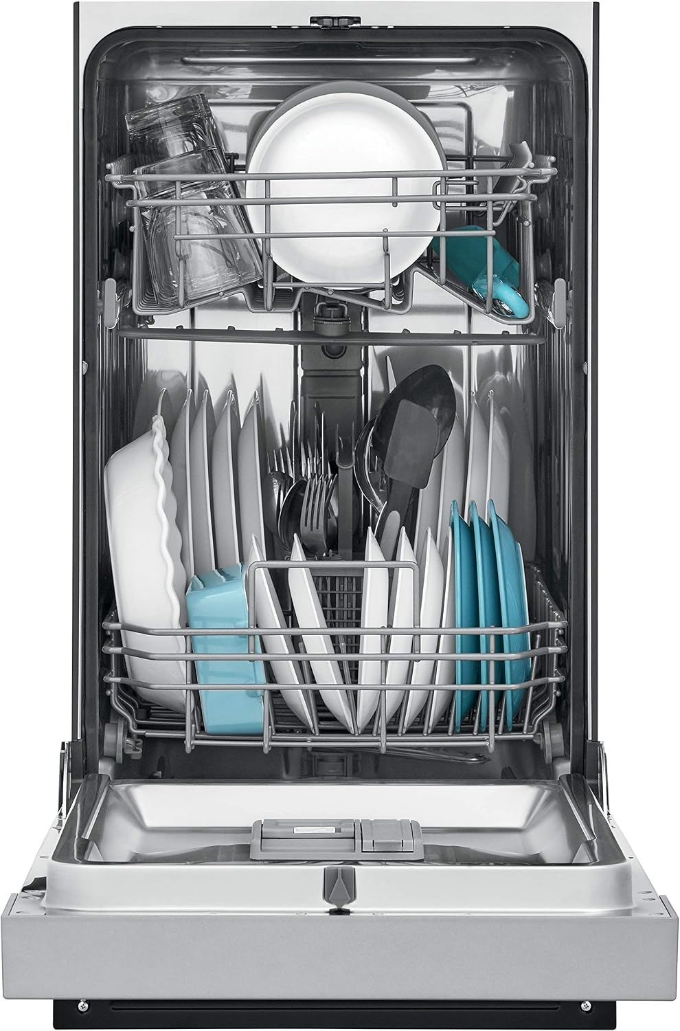 image:imageFrigidaire 18 in ADA Compact Front Control Dishwasher in Black with Dual Spray Arms 52 dBA includes roomofchoice deliverySilver