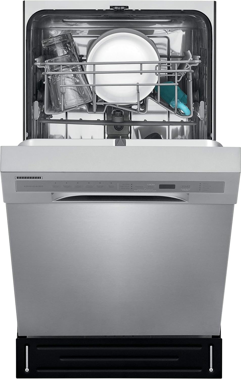 image:imageFrigidaire 18 in ADA Compact Front Control Dishwasher in Black with Dual Spray Arms 52 dBA includes roomofchoice deliverySilver