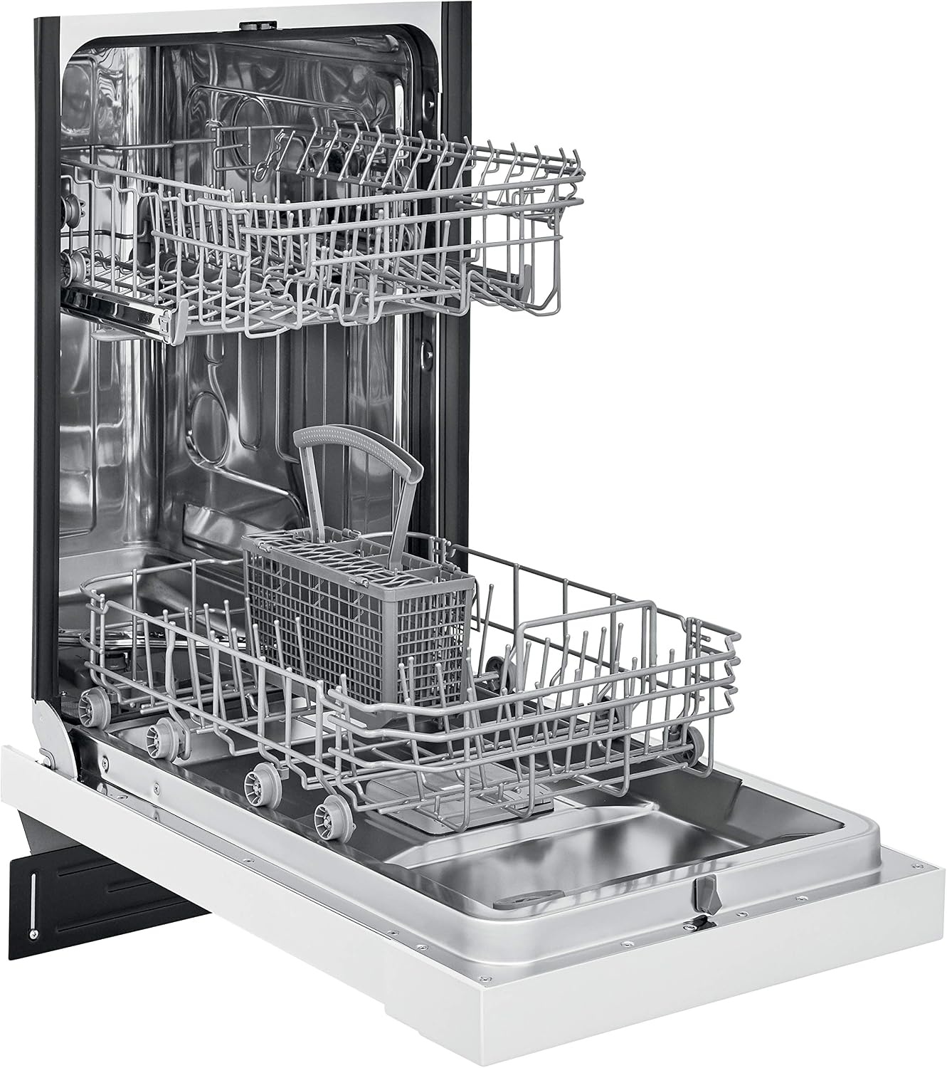 image:imageFrigidaire 18 in ADA Compact Front Control Dishwasher in Black with Dual Spray Arms 52 dBA includes roomofchoice deliveryWhite