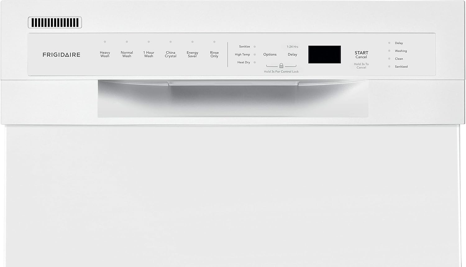 image:imageFrigidaire 18 in ADA Compact Front Control Dishwasher in Black with Dual Spray Arms 52 dBA includes roomofchoice deliveryWhite