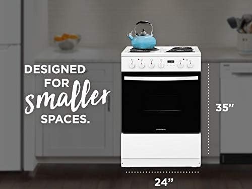 image:imageFrigidaire 24 in 19 Cu Ft Electric Range in Stainless Steel with Hidden Bake ADA CompliantWhite