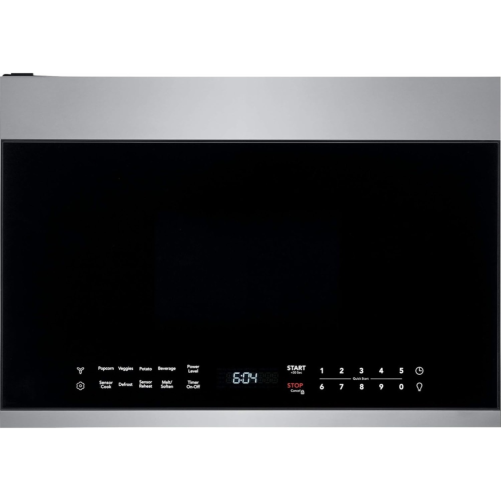 image:imageFrigidaire 14 Cu Ft Compact OvertheRange Microwave in White with Automatic Sensor CookingStainless Steel