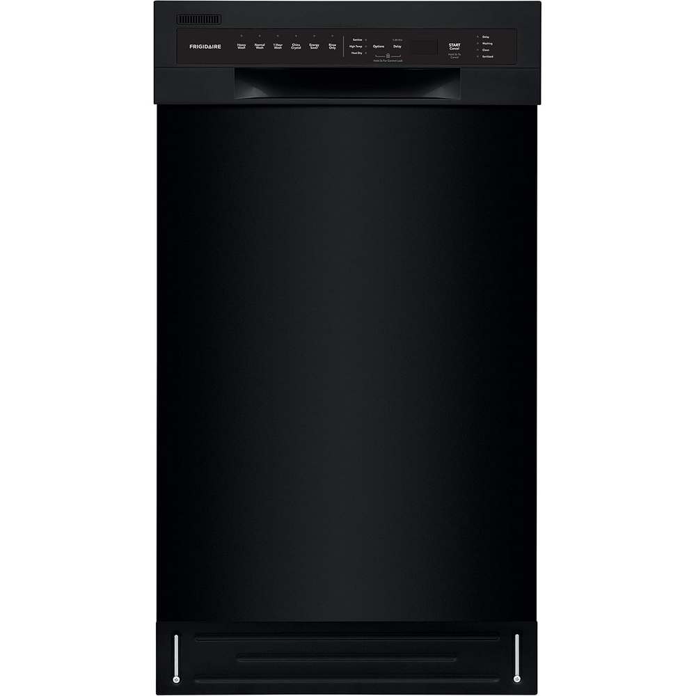 image:imageFrigidaire 18 in ADA Compact Front Control Dishwasher in Black with Dual Spray Arms 52 dBA includes roomofchoice deliveryBlack