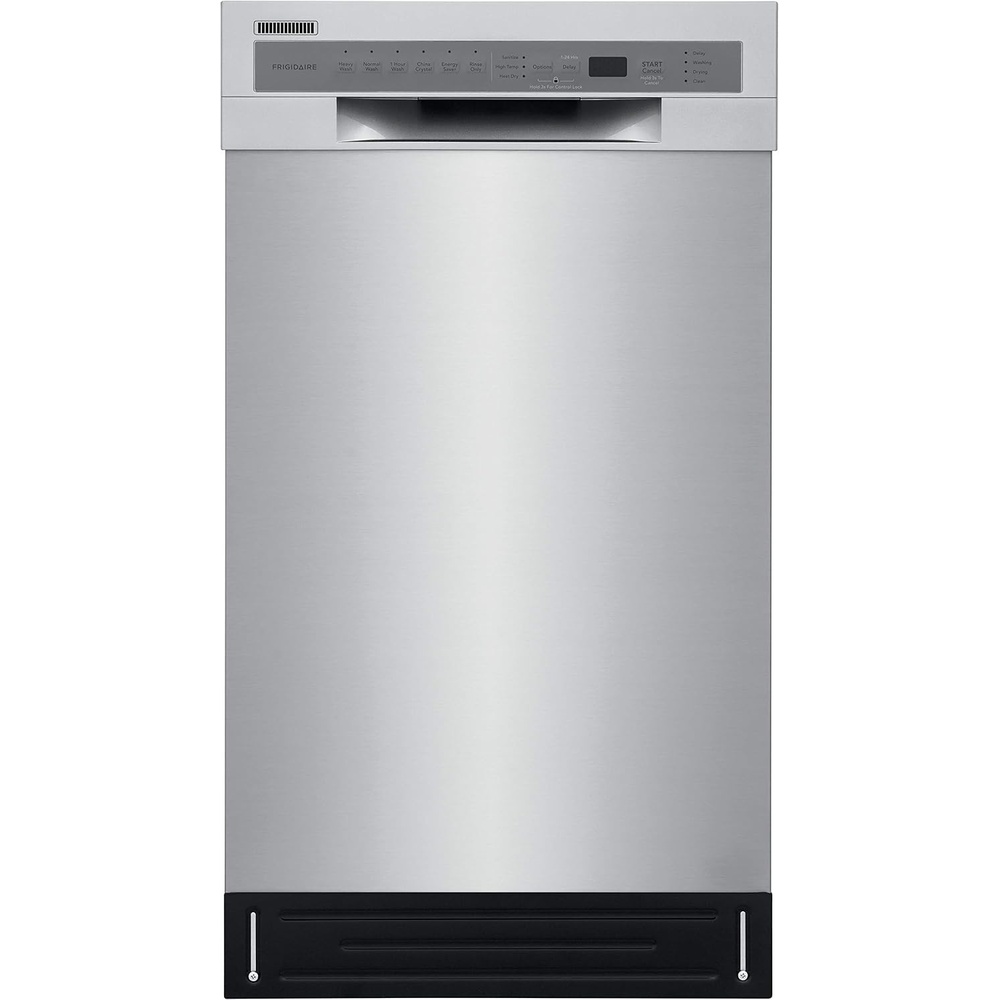 image:imageFrigidaire 18 in ADA Compact Front Control Dishwasher in Black with Dual Spray Arms 52 dBA includes roomofchoice deliverySilver