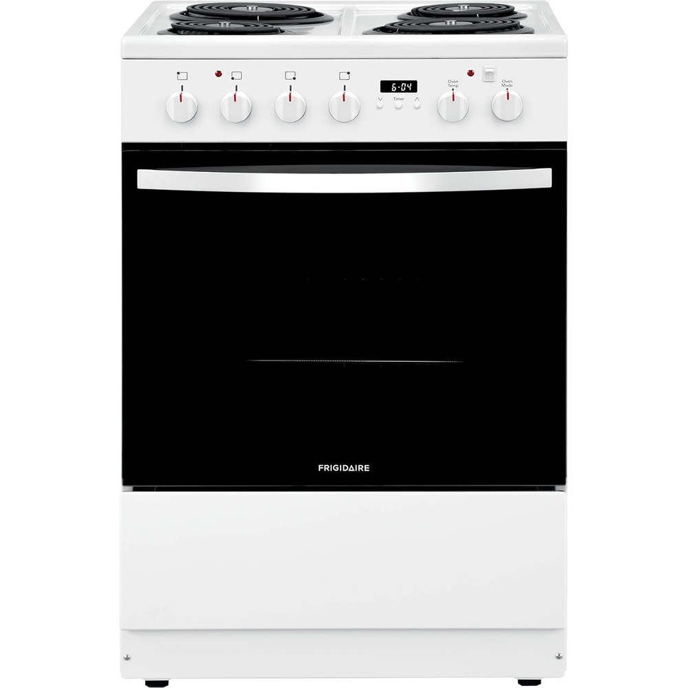 image:imageFrigidaire 24 in 19 Cu Ft Electric Range in Stainless Steel with Hidden Bake ADA CompliantWhite