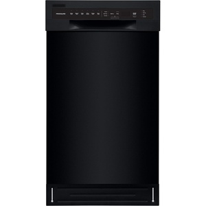 Frigidaire 18 in. ADA Compact Front Control Dishwasher in Black with Dual Spray Arms, 52 dBA, includes room-of-choice delivery(Black)