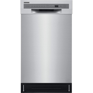 Frigidaire 18 in. ADA Compact Front Control Dishwasher in Black with Dual Spray Arms, 52 dBA, includes room-of-choice delivery(Silver)