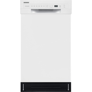 Frigidaire 18 in. ADA Compact Front Control Dishwasher in Black with Dual Spray Arms, 52 dBA, includes room-of-choice delivery(White)